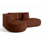 Voir la diapositive 4 : LISA DESIGN Santorini - canapé modulable d'angle gauche + pouf - 4 places - en tissu texturé