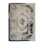 Paris Prix Tapis Vintage Fait Main  Ballerina  Gris & Bleu. Coloris disponibles : Gris