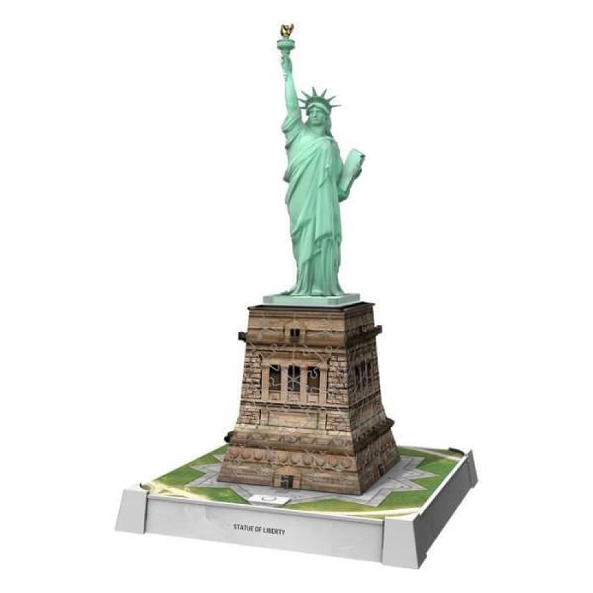 Voir la diapositive 4 : RAVENSBURGER Puzzle 3d iconics - statue de la liberté illuminée