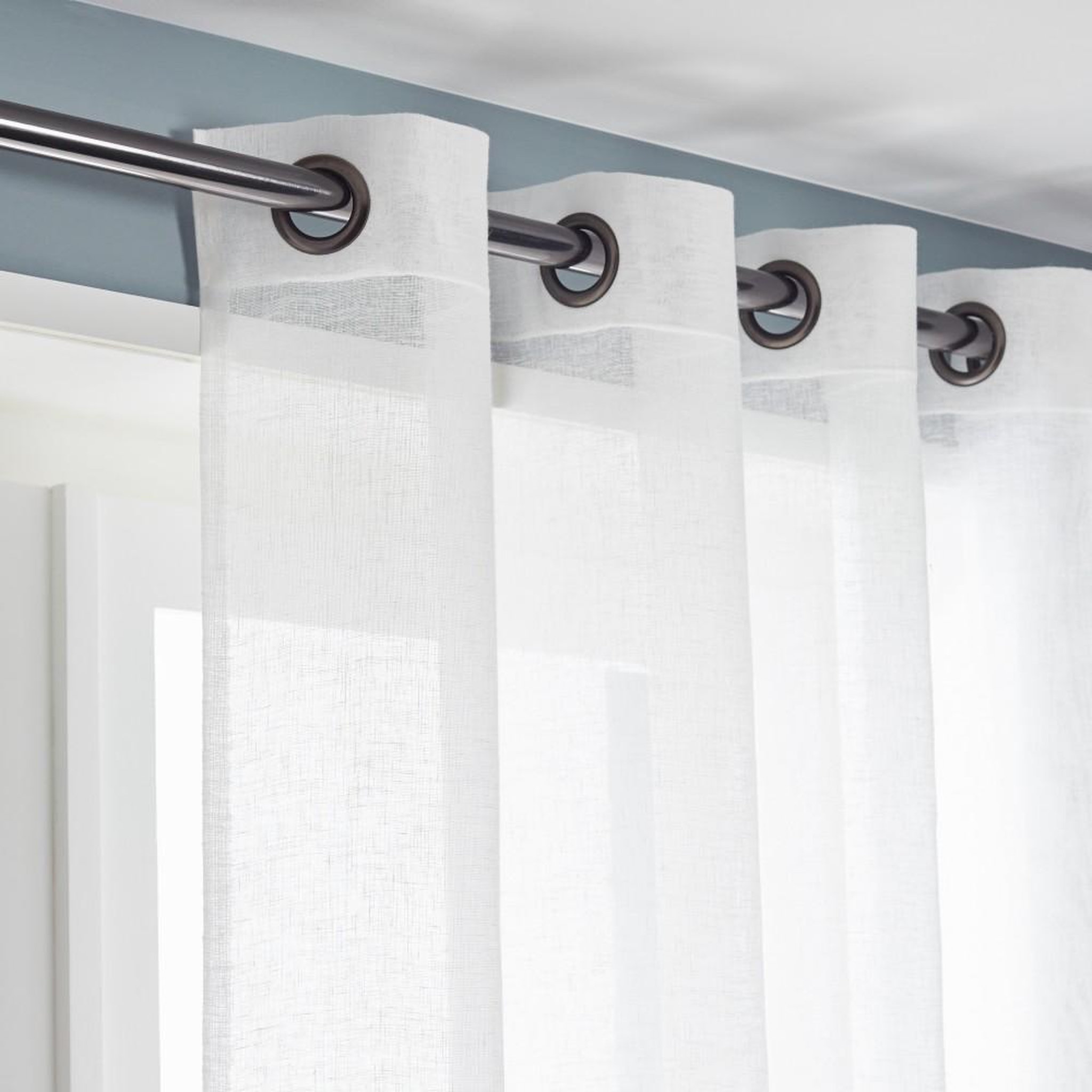 CENTRALE BRICO Voilage tamisant, Kaolin blanc écru l.150 x H.240 cm