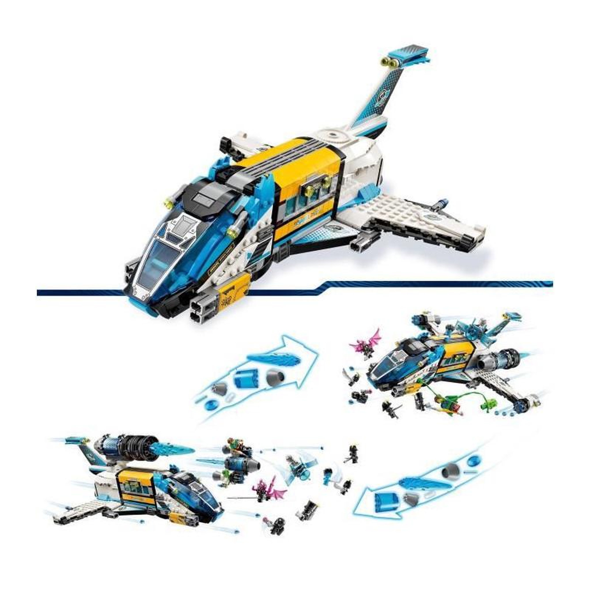 Voir la diapositive 3 : LEGO LEGO DREAMZzz 71460 Le Bus de l'Espace de M. Oz, Jouet de Vaisseau Spatiale 2-en-1, avec Z-Blob