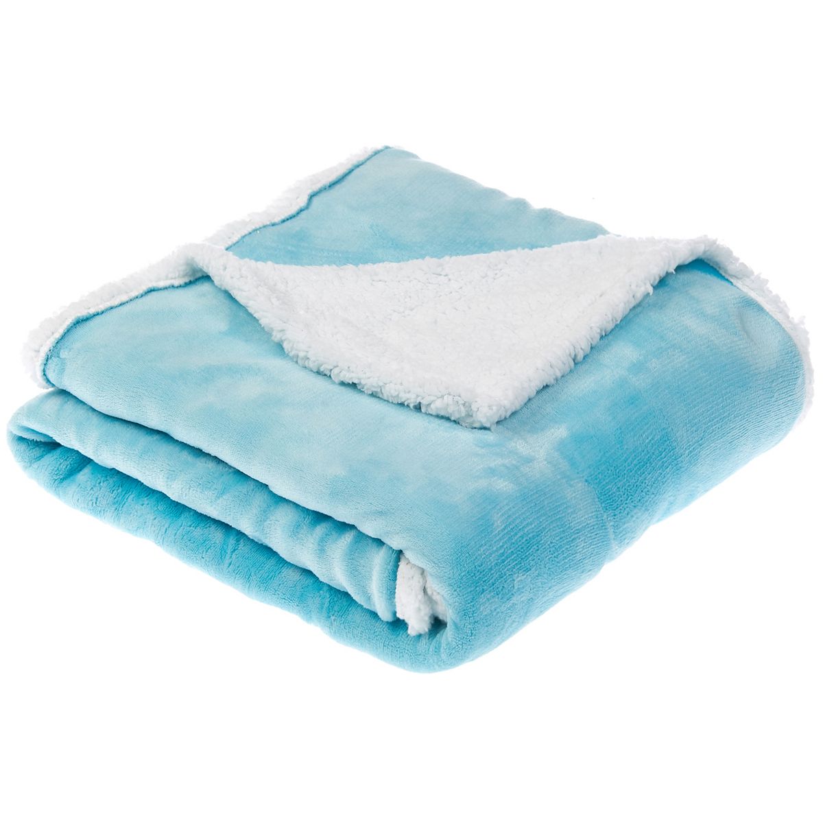 ACTUEL Plaid, couvre-lit, jeté de canapé bi-matière 