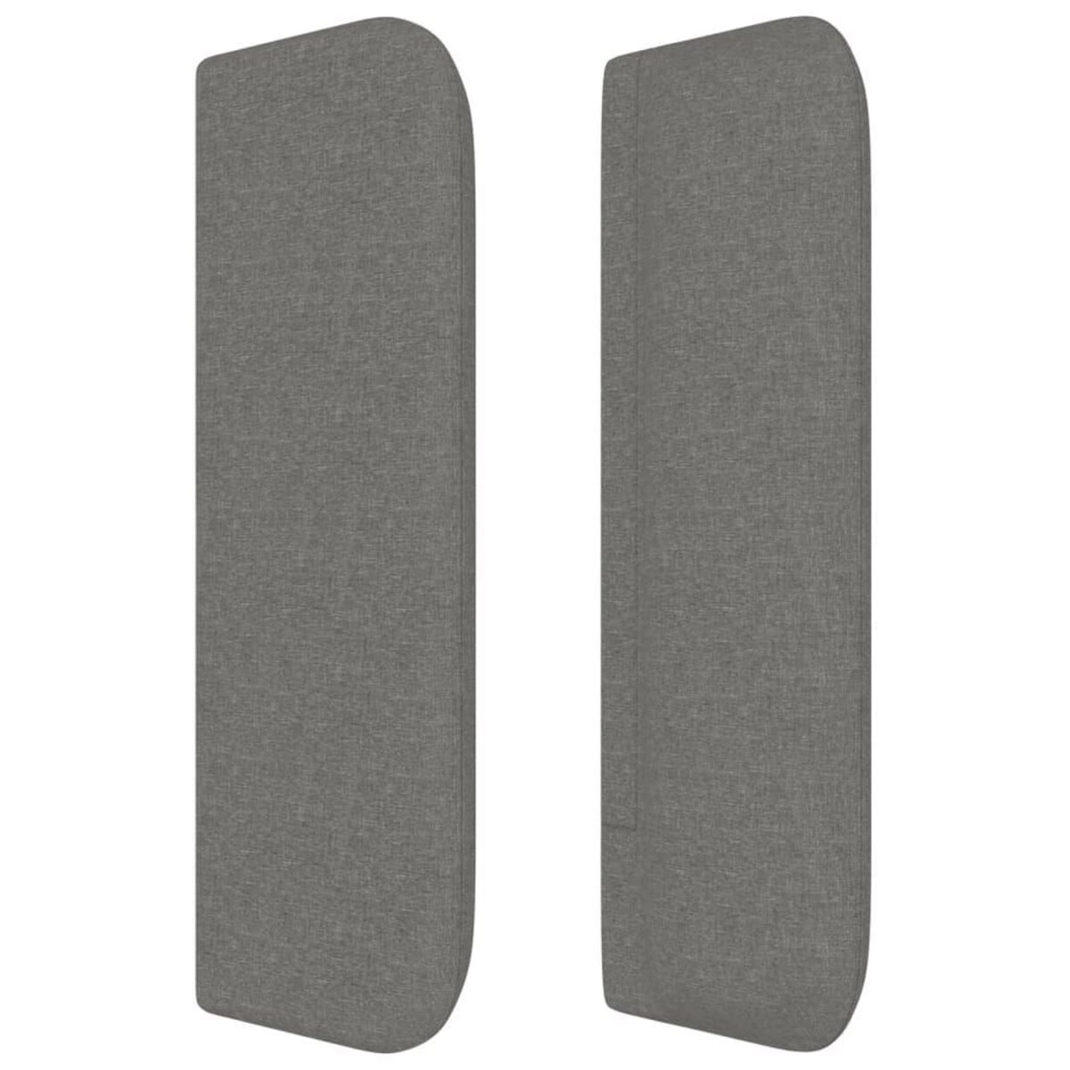 VIDAXL Tete de lit avec oreilles Gris fonce 163x16x78/88 cm Tissu