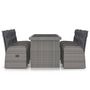 Voir la diapositive 3 : VIDAXL Salon de jardin 7 pcs avec coussins Resine tressee Gris