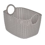 Paris Prix Panier à Linge Arrondi  Tressé  12L Taupe