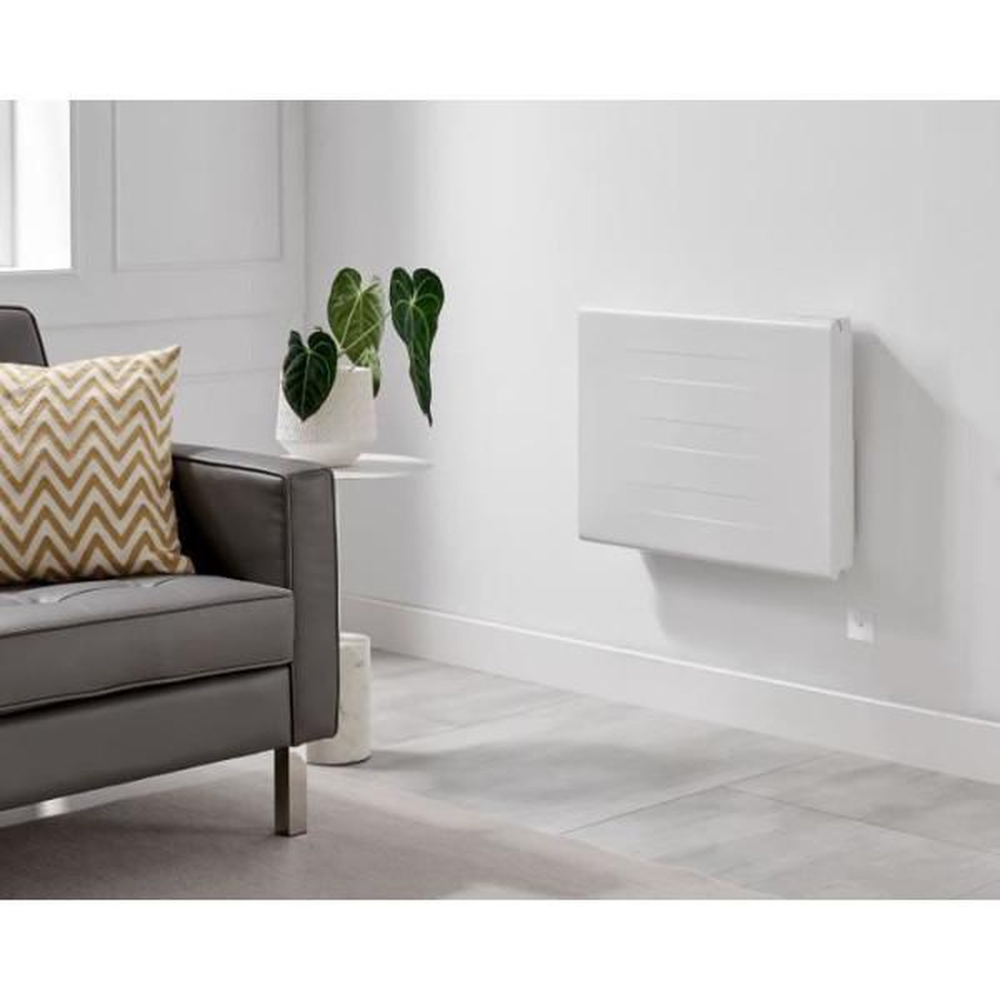 Voir la diapositive 3 : OCEANIC Radiateur  électrique fixe a inertie seche - double coeur de chauffe - 1000 w - oceanic - blanc mat -nf