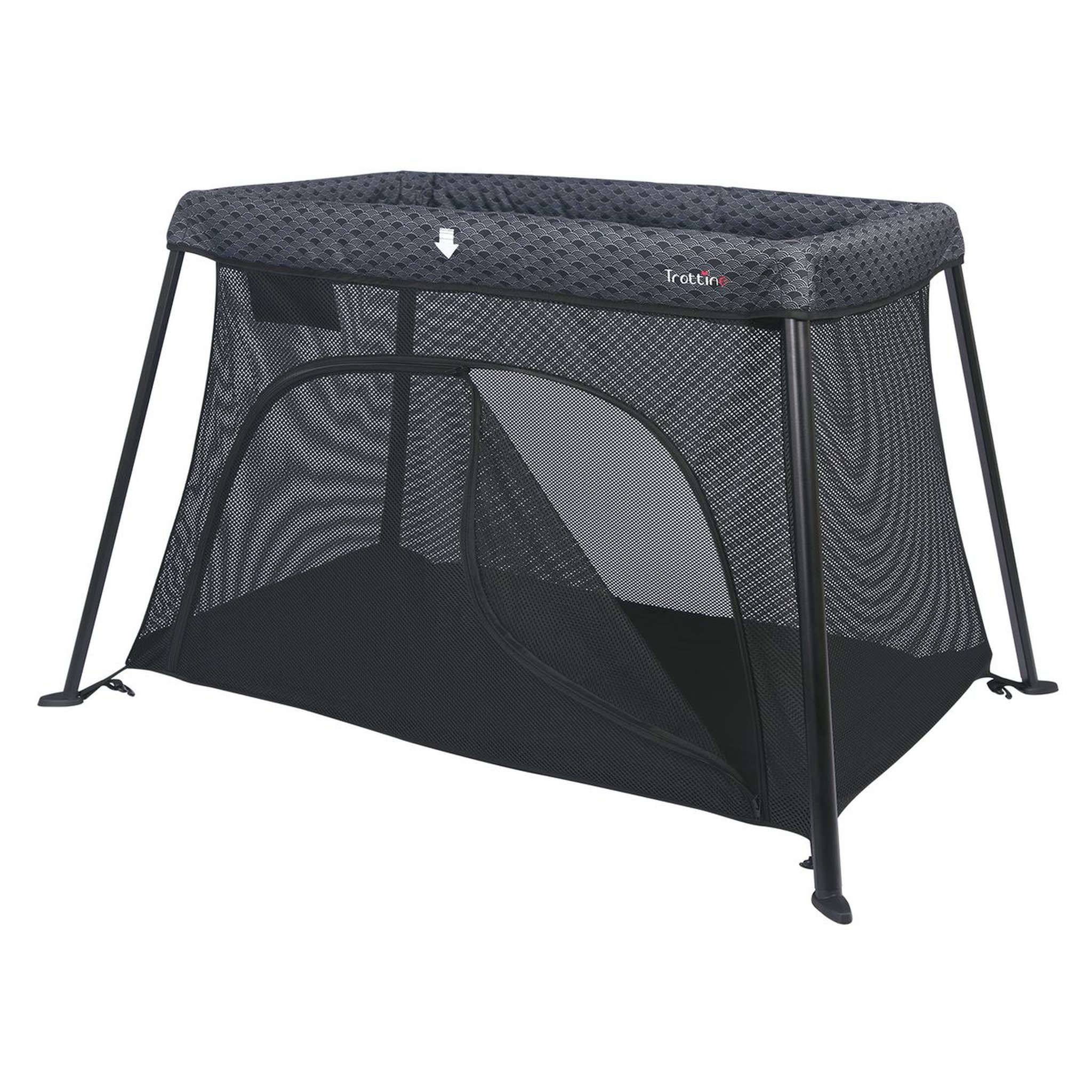 Voir la diapositive 2 : TROTTINE Lit parapluie nomade ultra light Hypnos Nami Gris