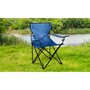Garden Fauteuil de jardin de camping - Acier/Polyester - Bleu
