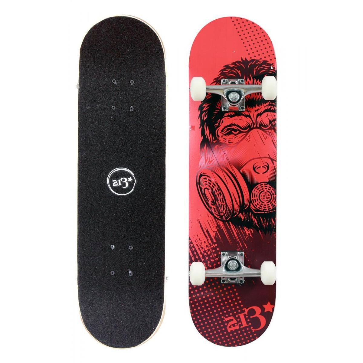 213 Street Skateboard 213 Gorilla Noir et Rouge