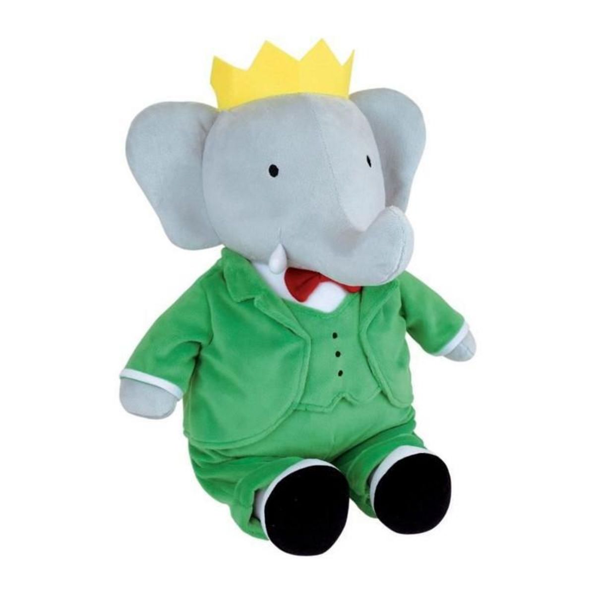 JEMINI Peluche - JEMINI - Peluche Éléphant Babar +/- 40 cm - En peluche douce - Idéale pour créer des histoires et décorer la cham