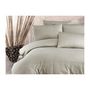Voir la diapositive 2 : GENERIQUE Parure de lit - 1 housse de couette 220x240 cm + 2 taies d'oreiller 60x60 cm - 80% coton, 20% polyester - Cappuccino