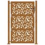 Voir la diapositive 4 : VIDAXL Porte de jardin acier resistant aux intemperies design feuilles