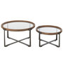 Voir la diapositive 2 : Paris Prix Lot de 2 Tables Basses en Verre  Luki  80cm Naturel