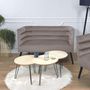 Voir la diapositive 2 : The Home Deco Factory Canapé Amélia effet velours - Taupe