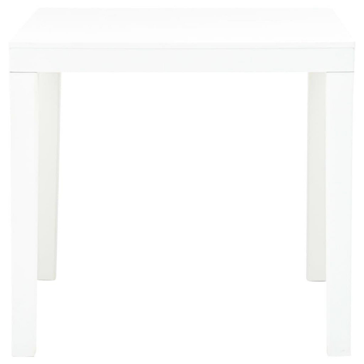 VIDAXL Table de jardin Blanc 78x78x72 cm Plastique