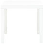 Voir la diapositive 2 : VIDAXL Table de jardin Blanc 78x78x72 cm Plastique
