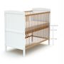 Voir la diapositive 4 : AT4 Lit bébé évolutif avec matelas ESSENTIEL 60 x 120 cm en bois