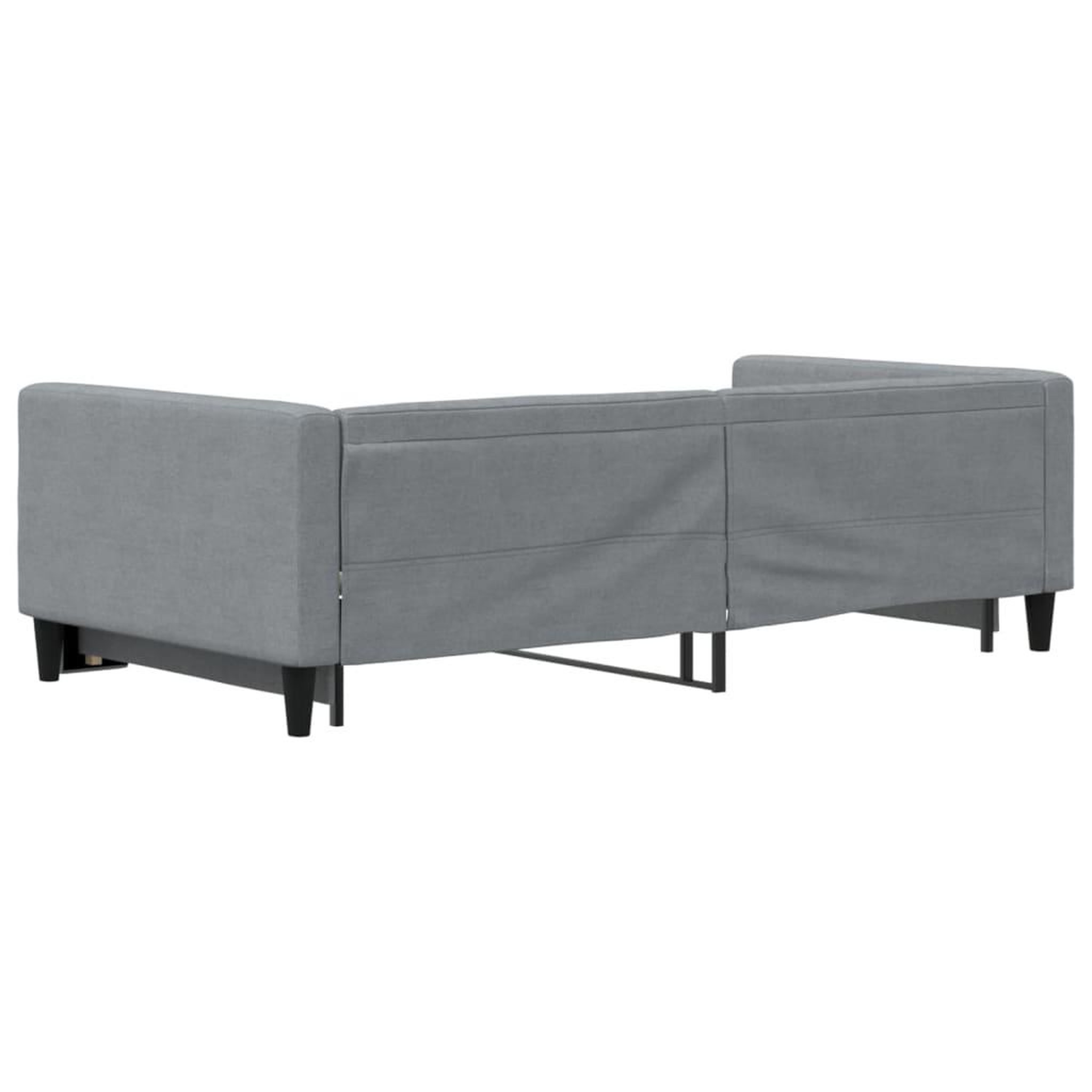 Voir la diapositive 5 : VIDAXL Lit de jour avec gigogne sans matelas gris clair 100x200 cm