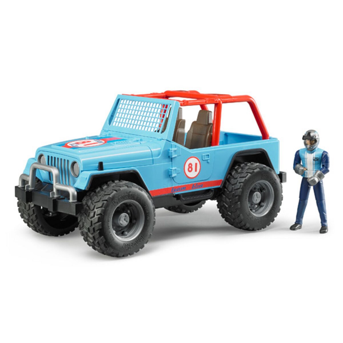 BRUDER Jeep Cross Country Racer Bleue + Conducteur
