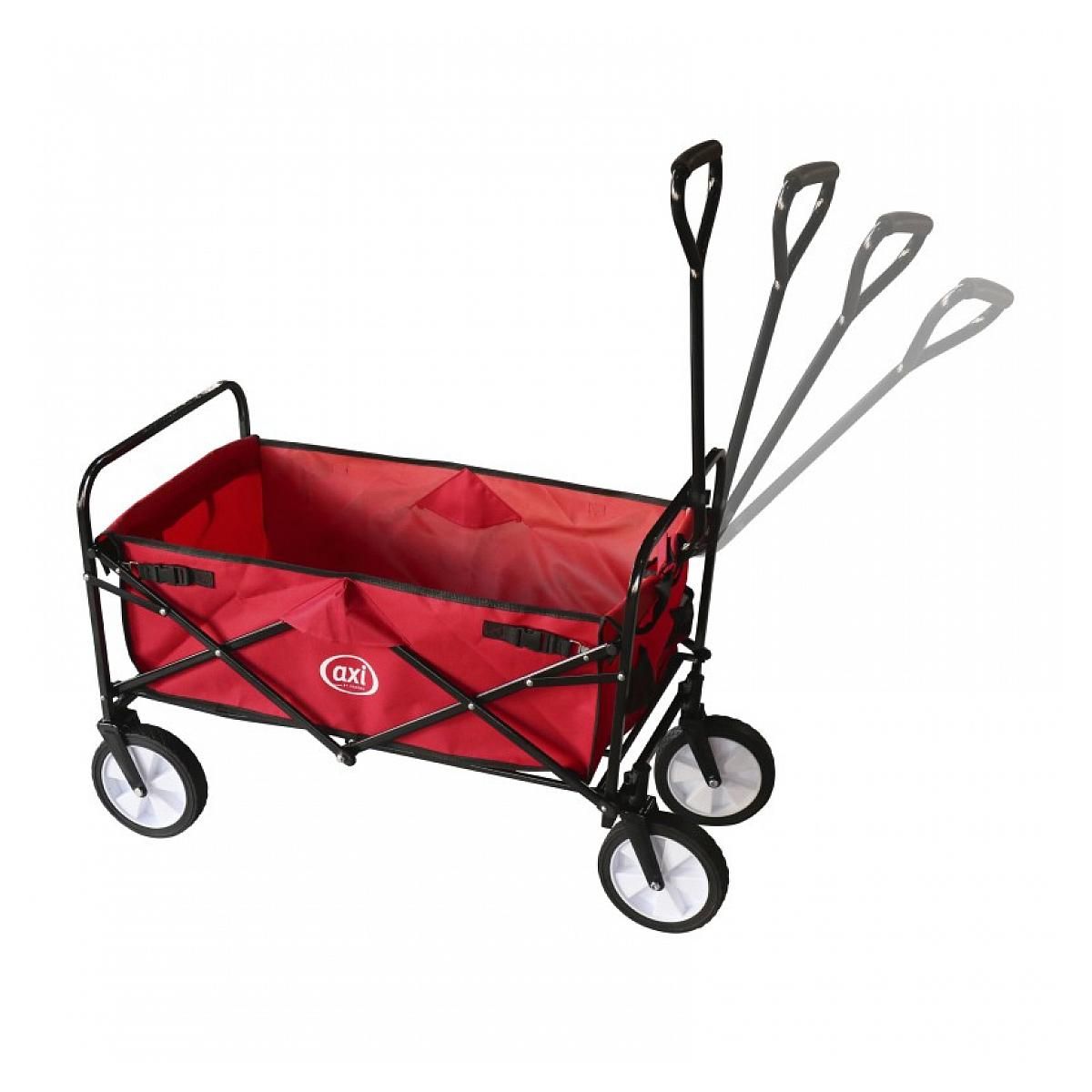 Axi House Chariot de plage rouge pliant AB100 Foldable Beachwagon Red