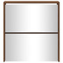 Voir la diapositive 5 : VIDAXL Armoire a chaussures miroir a 2 niveaux Chene marron 63x17x67cm