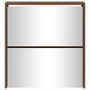 Voir la diapositive 5 : VIDAXL Armoire a chaussures miroir a 2 niveaux Chene marron 63x17x67cm
