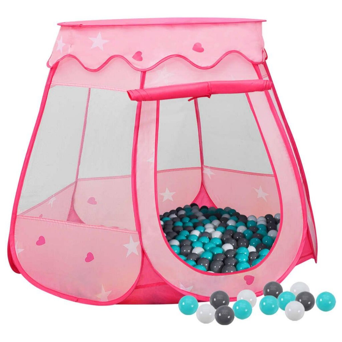 VIDAXL Tente de jeu pour enfants avec 250 balles Rose 102x102x82