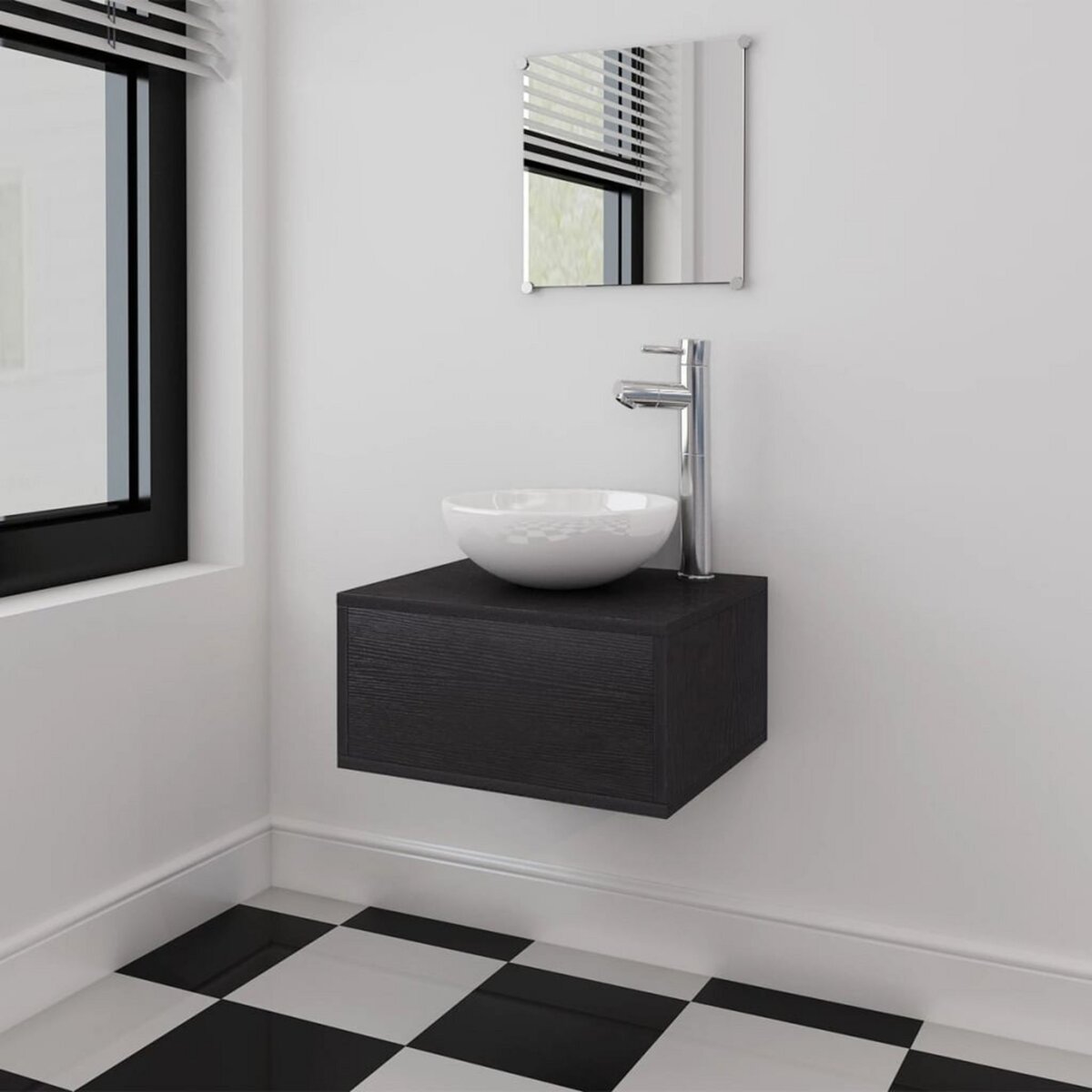 VIDAXL Meuble-lavabo de salle de bains Teck massif 132x45x75cm pas cher 