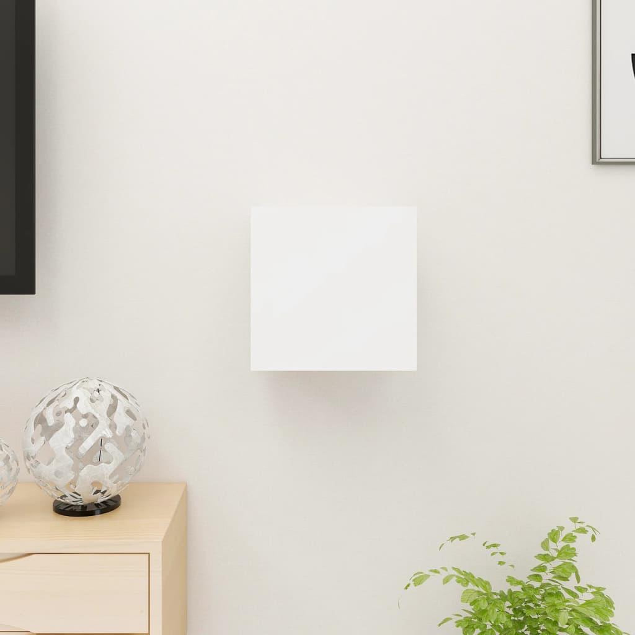Voir la diapositive 4 : VIDAXL Meuble TV mural Blanc 30,5x30x30 cm