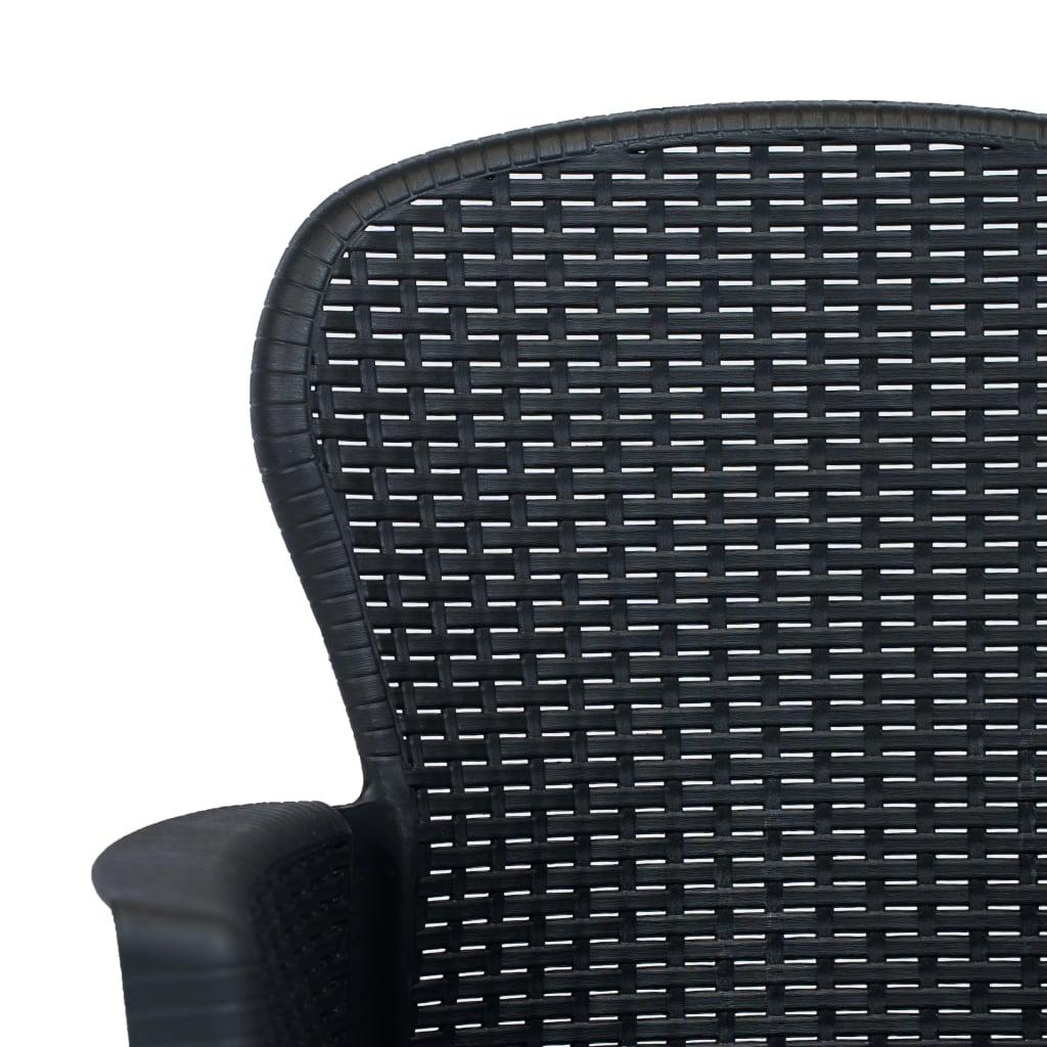 Voir la diapositive 5 : VIDAXL Chaises de jardin lot de 2 avec coussin Anthracite Plastique