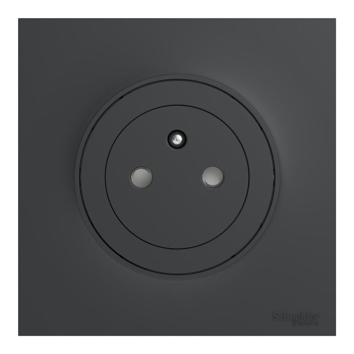 Schneider Electric Prise avec terre affleurante complète Odace, SCHNEIDER ELECTRIC, anthracite