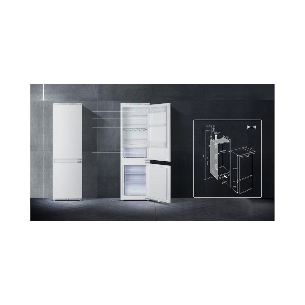 Hisense Réfrigérateur combiné encastrable RIB312F4AWE
