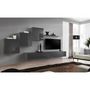 Voir la diapositive 2 : Paris Prix Meuble TV Mural Design  Switch X  330cm Gris
