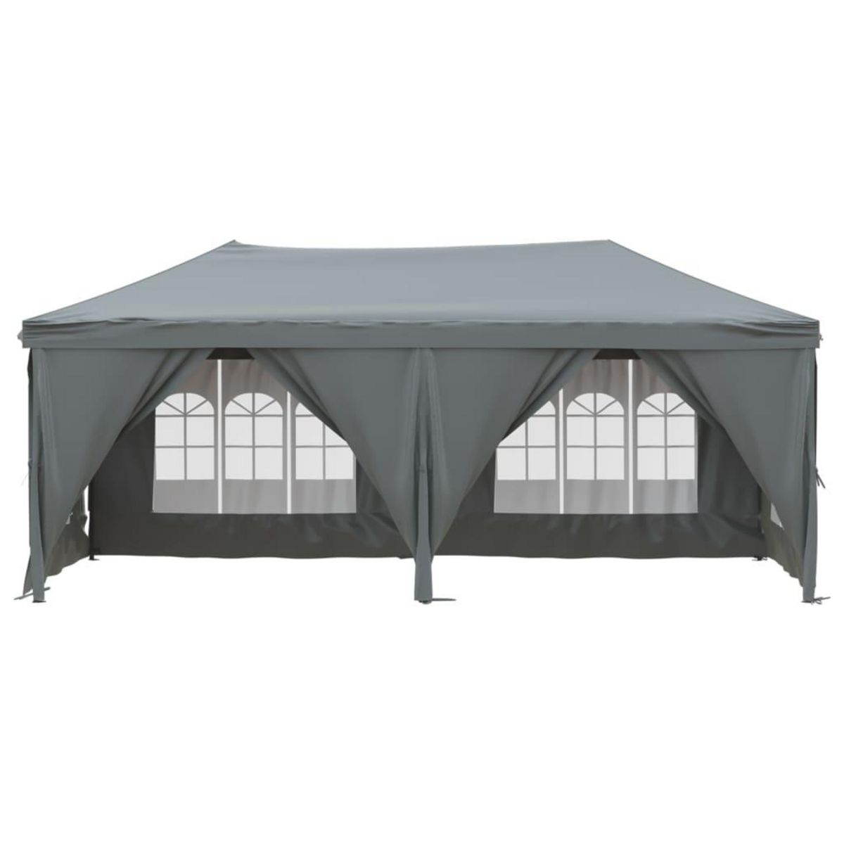 VIDAXL Tente de reception pliable avec parois Anthracite 3x6 m