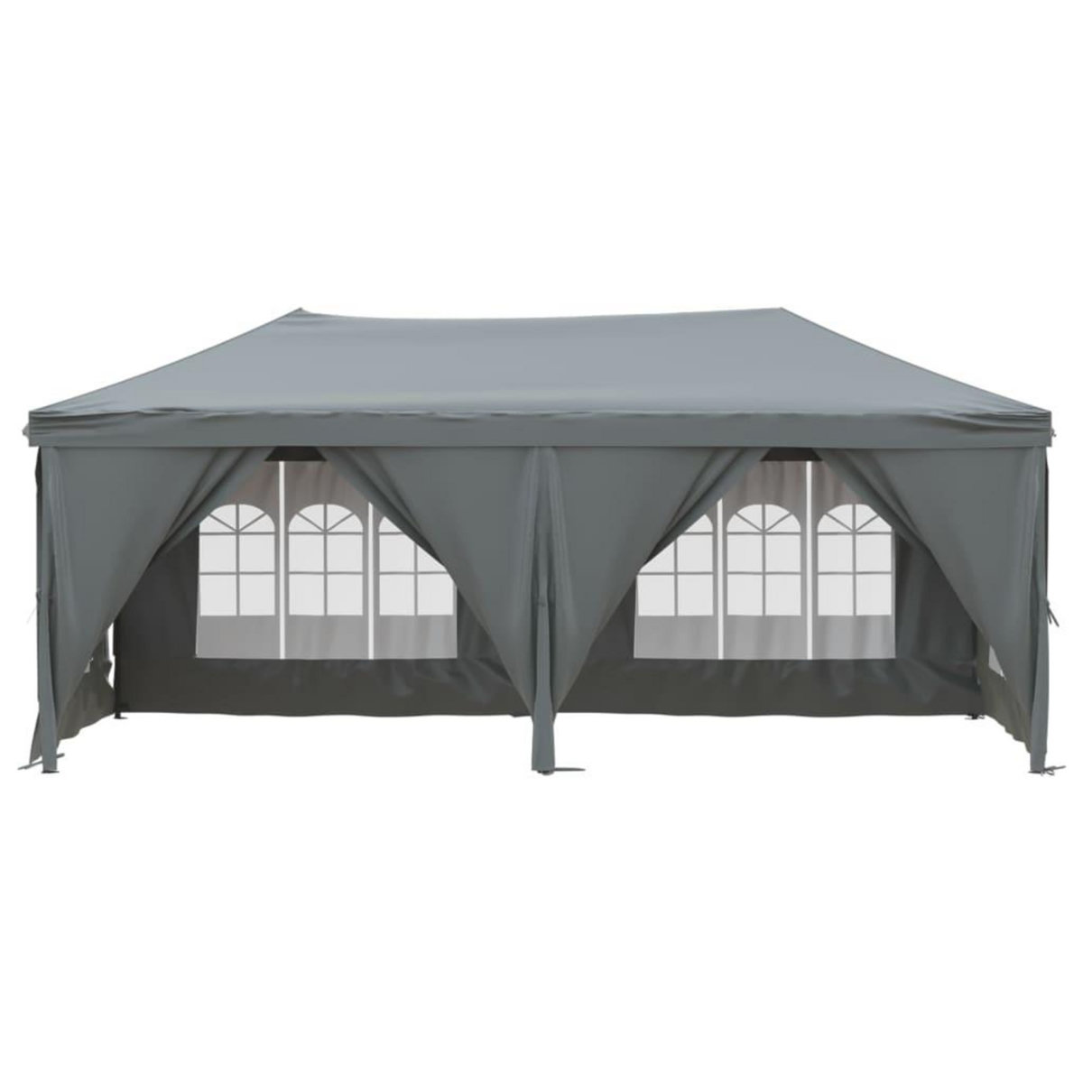 VIDAXL Tente de reception pliable avec parois Anthracite 3x6 m