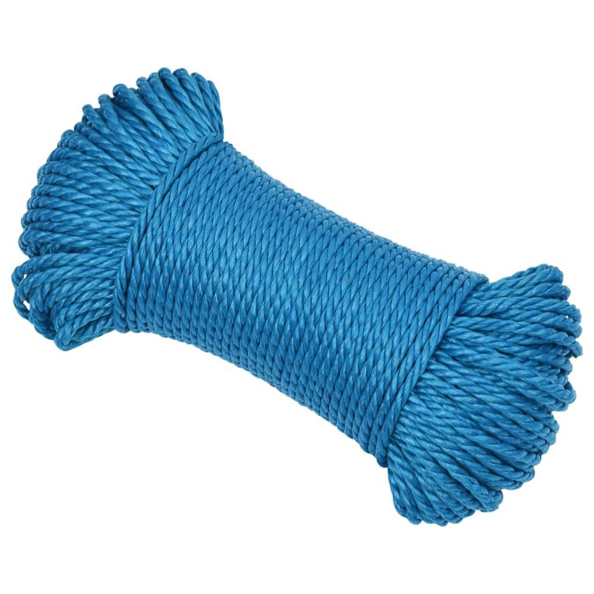 Voir la diapositive 2 : VIDAXL Corde de travail Bleu 6 mm 250 m Polypropylene