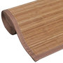 Voir la diapositive 5 : VIDAXL Tapis en bambou marron a latte rectangulaire 80 x 200 cm