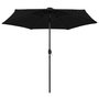 Voir la diapositive 2 : VIDAXL Parasol de jardin avec lumieres LED et mat en aluminium noir