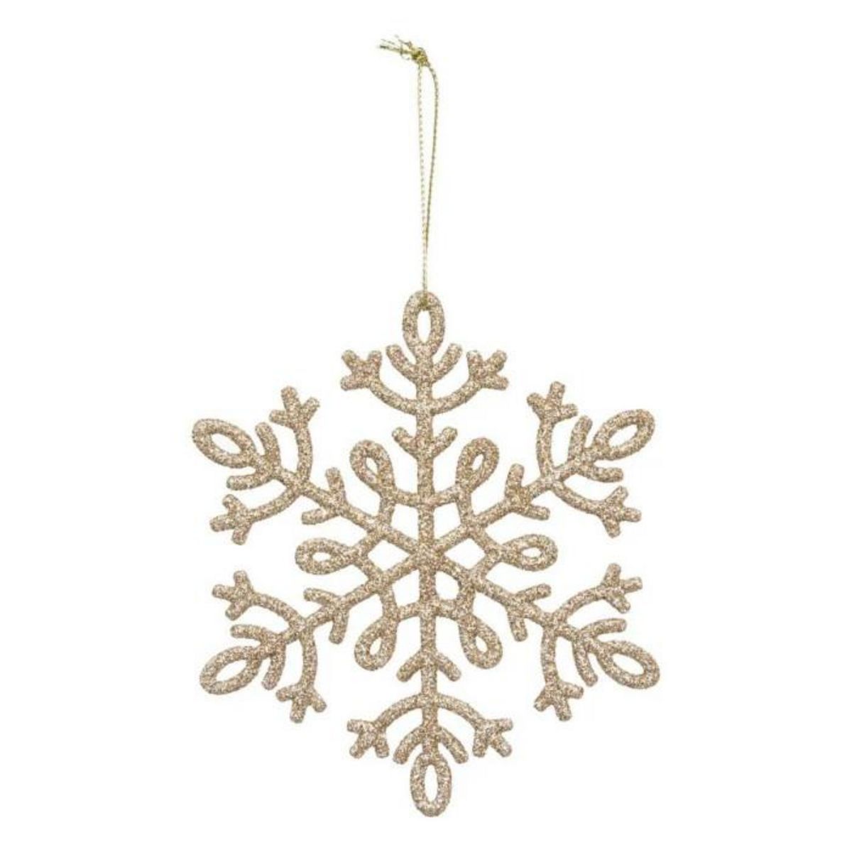 ATMOSPHERA Lot de 8 Sujets de Noël  Flocons  11cm Or