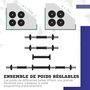 Voir la diapositive 5 : HOMCOM Haltères 2 en 1 réglables - haltères libres 15 Kg - barres incluses - entraînement musculaire & haltérophilie - noir rouge