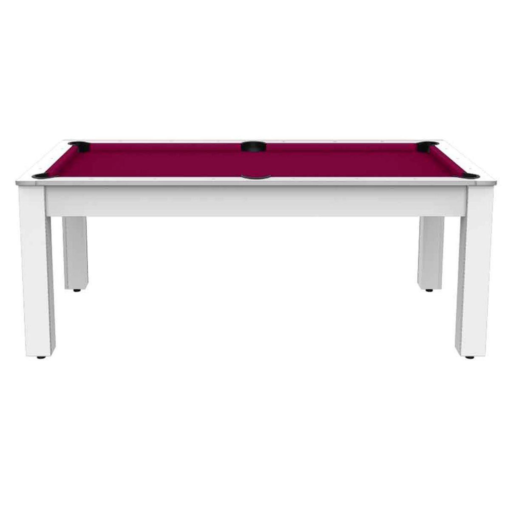 Voir la diapositive 1 : DE FAUGERES Table de Billard Convertible  Oregon  213cm Blanc & Prune
