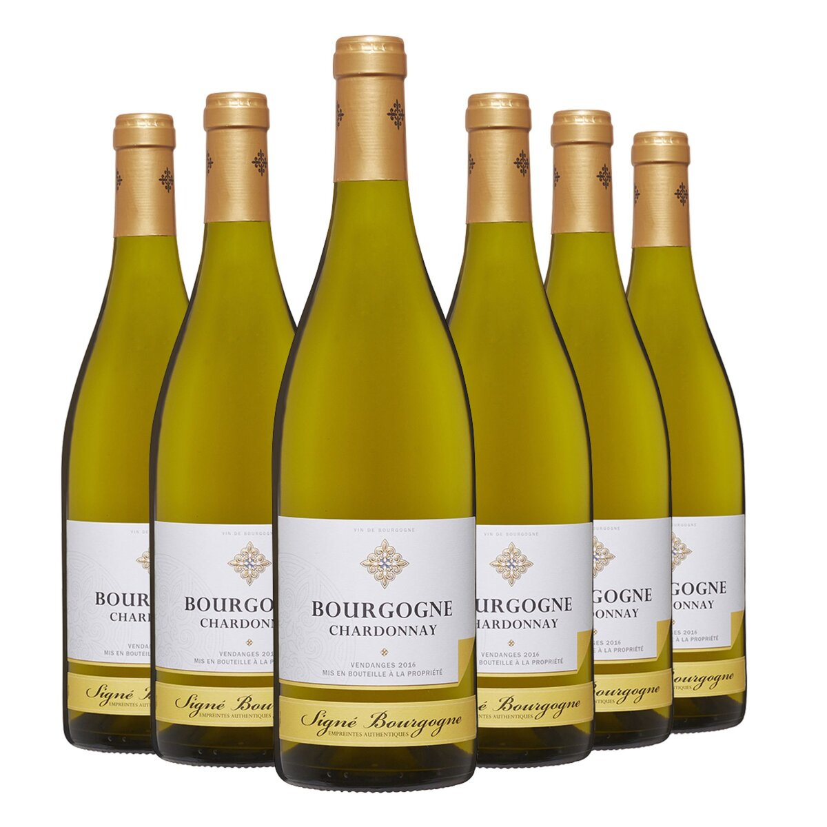Lot de 6 bouteilles Bourgogne Chardonnay  Empreintes Authentiques Blanc 2016