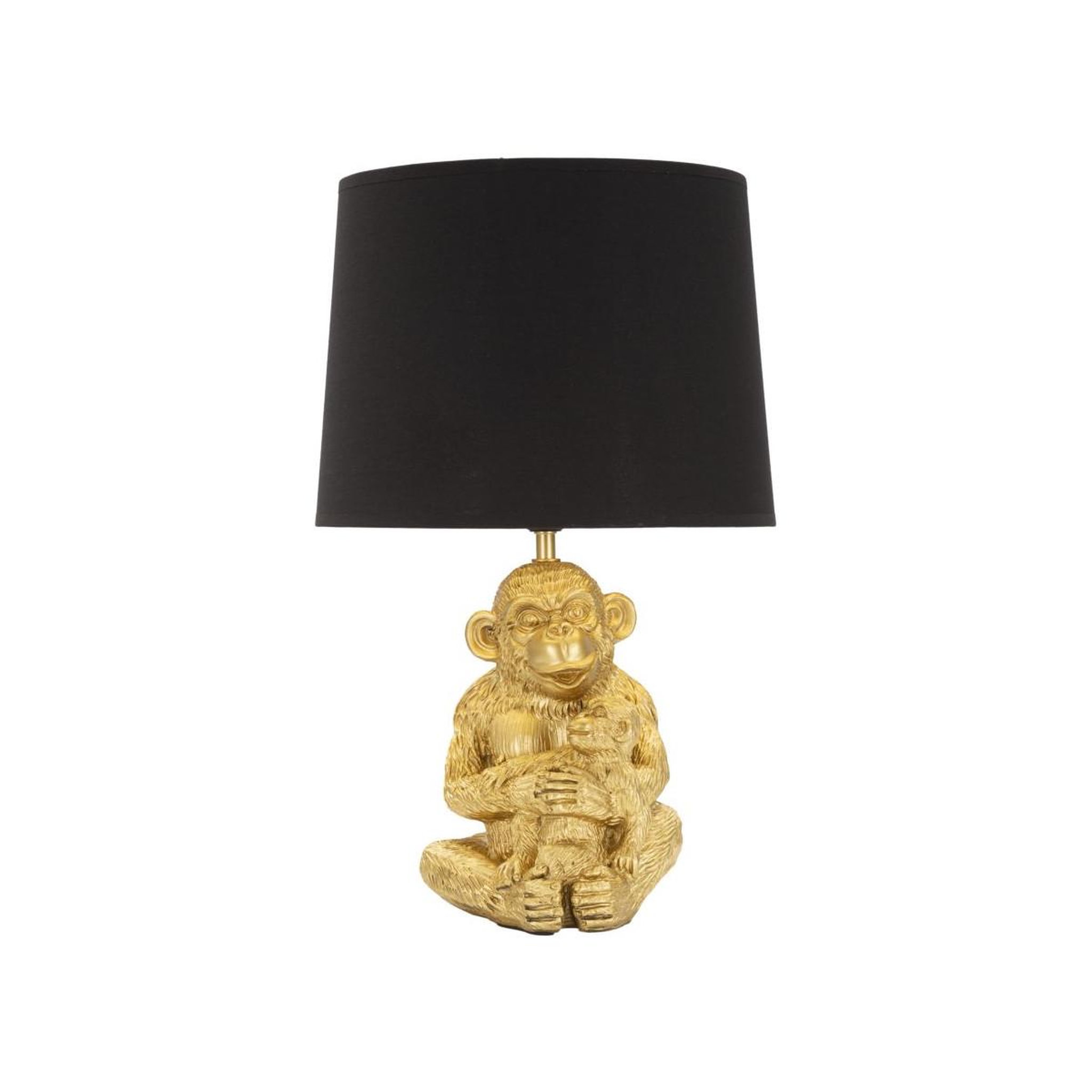 Paris Prix Lampe à poser design  monkey mum  49cm or & noir