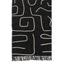 Voir la diapositive 4 : Paris Prix Plaid en Coton  Courbes  130x180cm Noir
