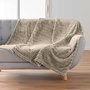 Voir la diapositive 4 : Paris Prix Plaid Flanelle en Relief  Mini Frosty  125x150cm Taupe