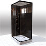 Voir la diapositive 5 : Aurlane Cabine de douche rectangle Hydromassante noire 80x110 cm - MIRROR 2