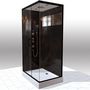 Voir la diapositive 5 : Aurlane Cabine de douche rectangle Hydromassante noire 80x110 cm - MIRROR 2