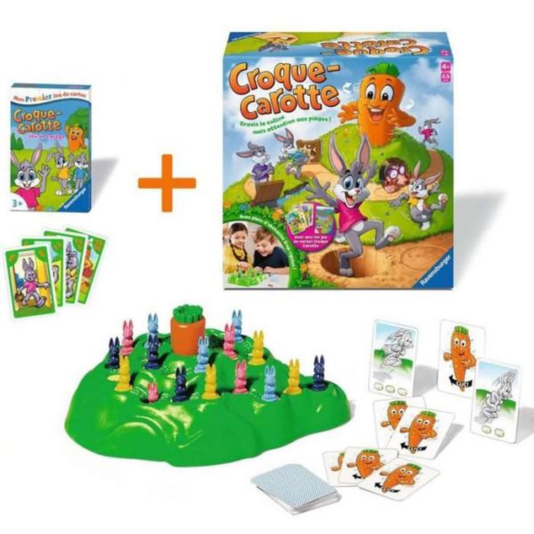 Voir la diapositive 4 : RAVENSBURGER Croque Carotte et jeu de cartes 2025
