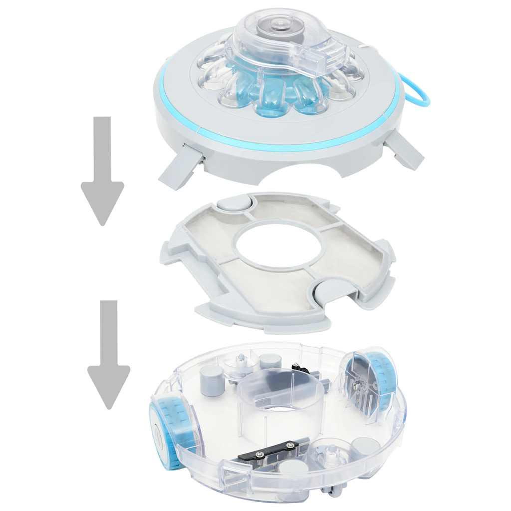 Voir la diapositive 3 : VIDAXL Robot nettoyeur de piscine sans fil 27 W