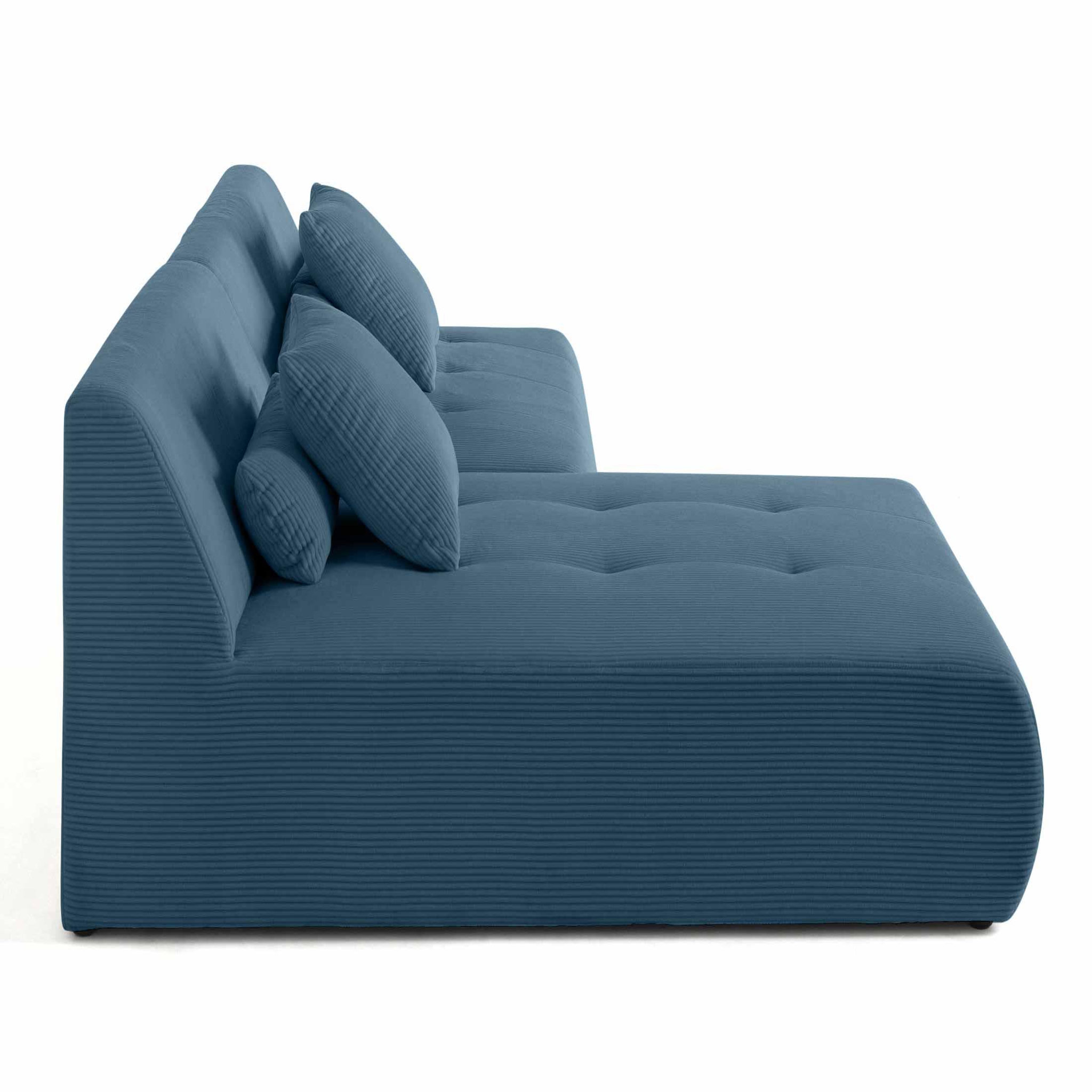 Voir la diapositive 6 : LISA DESIGN Onyx - canapé modulable d'angle réversible 4 places - en velours côtelé